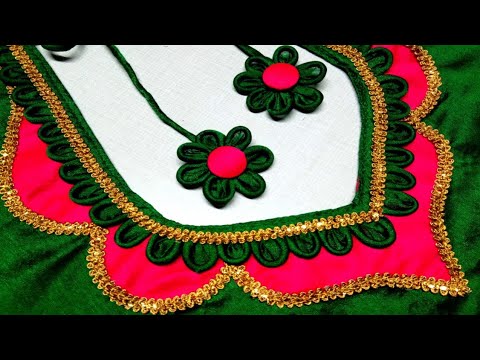 Paithani sarre blouse back neck design / cutting and stitching back ...