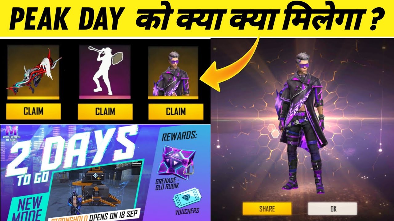 CLAIM PEAK DAY FREE REWARDS MOCO EVENT | 18 SEPTEMBER FREE REWARDS ? | FREE FIRE NEW EVENT