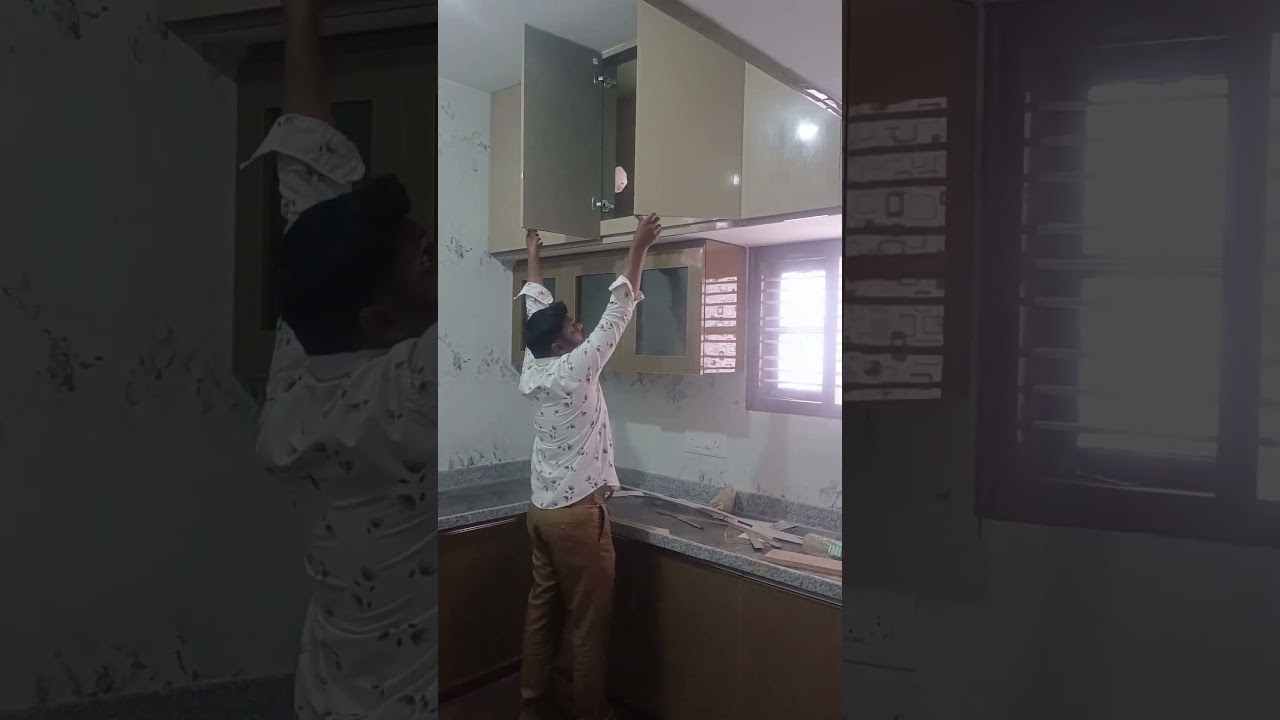 modular kitchen loft without handle interior design##