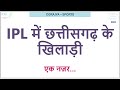 IPL में छत्तीसगढ़ के खिलाड़ी - एक नज़र… Players of Chhattisgarh in IPL