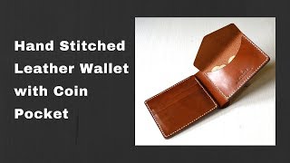 Hand stitched Leather Wallet with Coin Pocket by Godbolé Gear