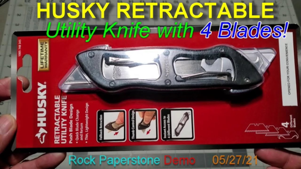 Husky Retractable Utility Knife (4 Blades) 