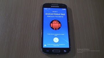 Samsung Galaxy S4 mini  with ANDROID 11 Robot android red Incoming call