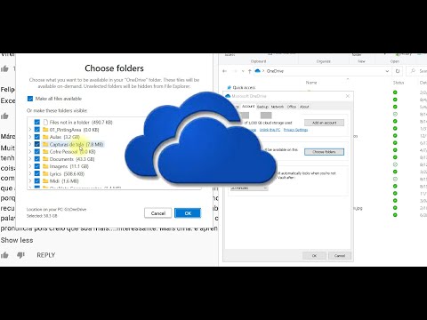 Como desvincular pastas no OneDrive