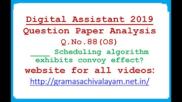 DIGITAL ASSISTANT || QUESTION PAPER ANALYSIS || Q.NO. 88