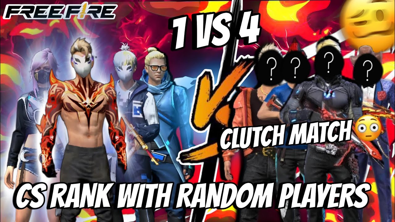 1 Vs 4 clutch 😳 in In Cs Rank with random players full gameplay - YouTube
