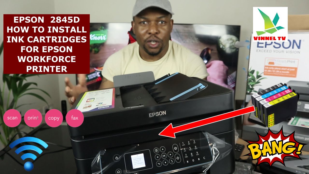 EPSON 2845DWF HOW TO INSTALL INK CARTRIDGES FOR EPSON WORKFORCE
