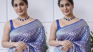 Saniya Iyappan In Blue Saree