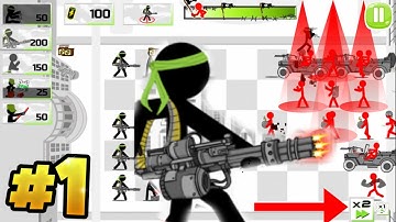 Stickman Army The Defenders - Levels 1 - 10 Gameplay Walkthrough P1