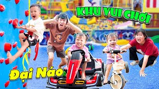 1 Ngày Đưa 3 Em Bé Siêu Quậy Đi Đại Náo Khu Vui Chơi | Anh Tóc Xoăn