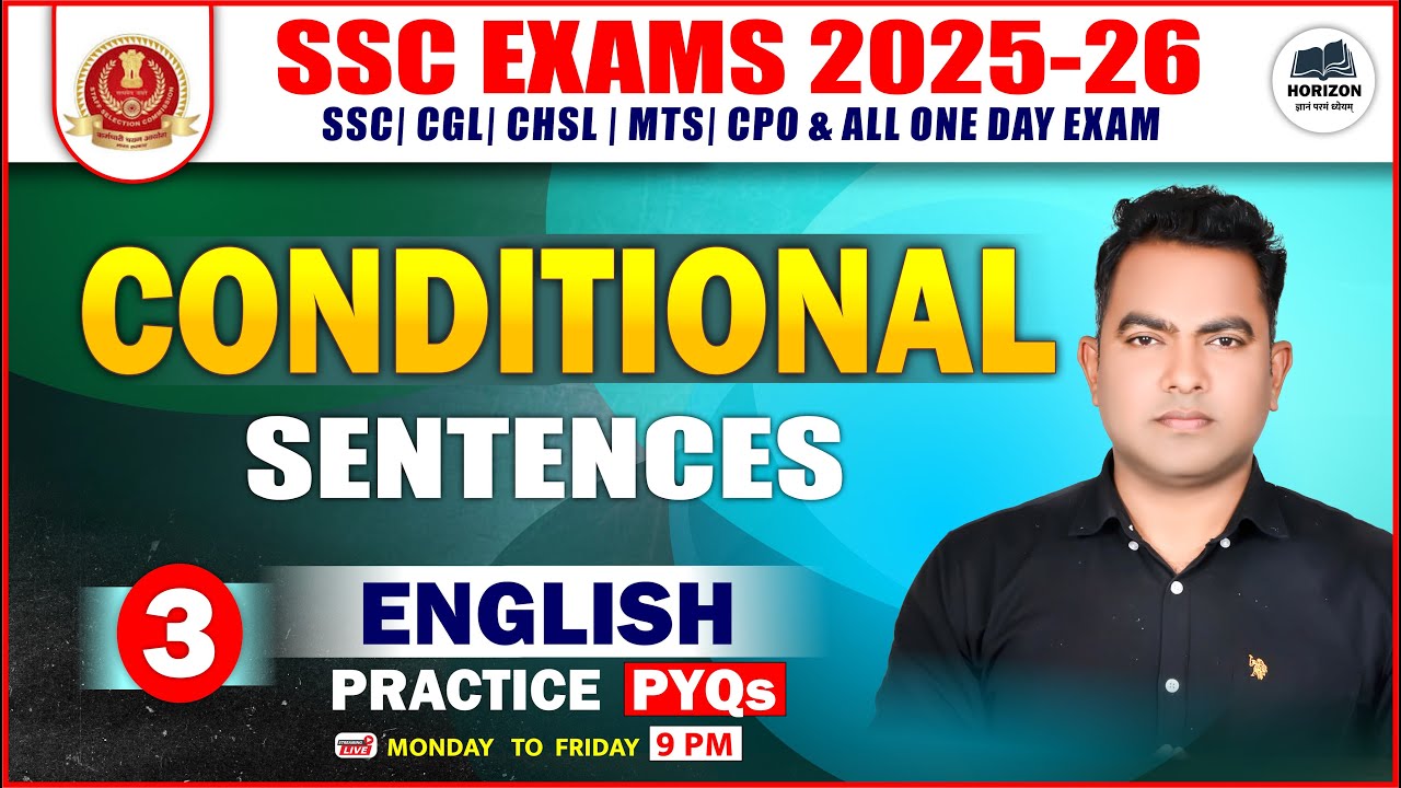 SSC EXAM 2025 ||Conditional Sentences || (3) | English By - Pankaj ...