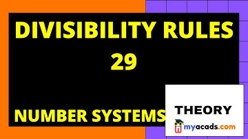 Divisibility Rules of 29