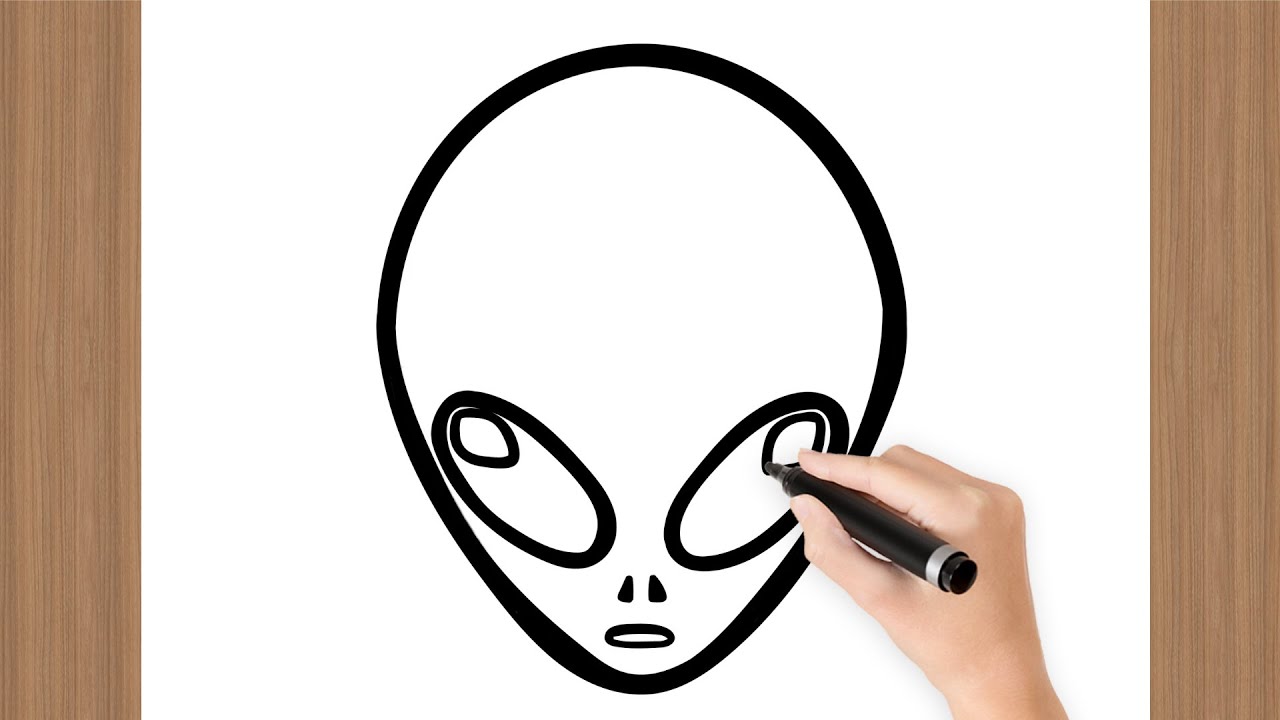 Como desenhar um alienígena  Tutorial de desenho passo a passo