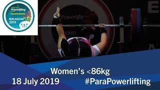 Womens Up To 86Kg 2019 Wppo Championships