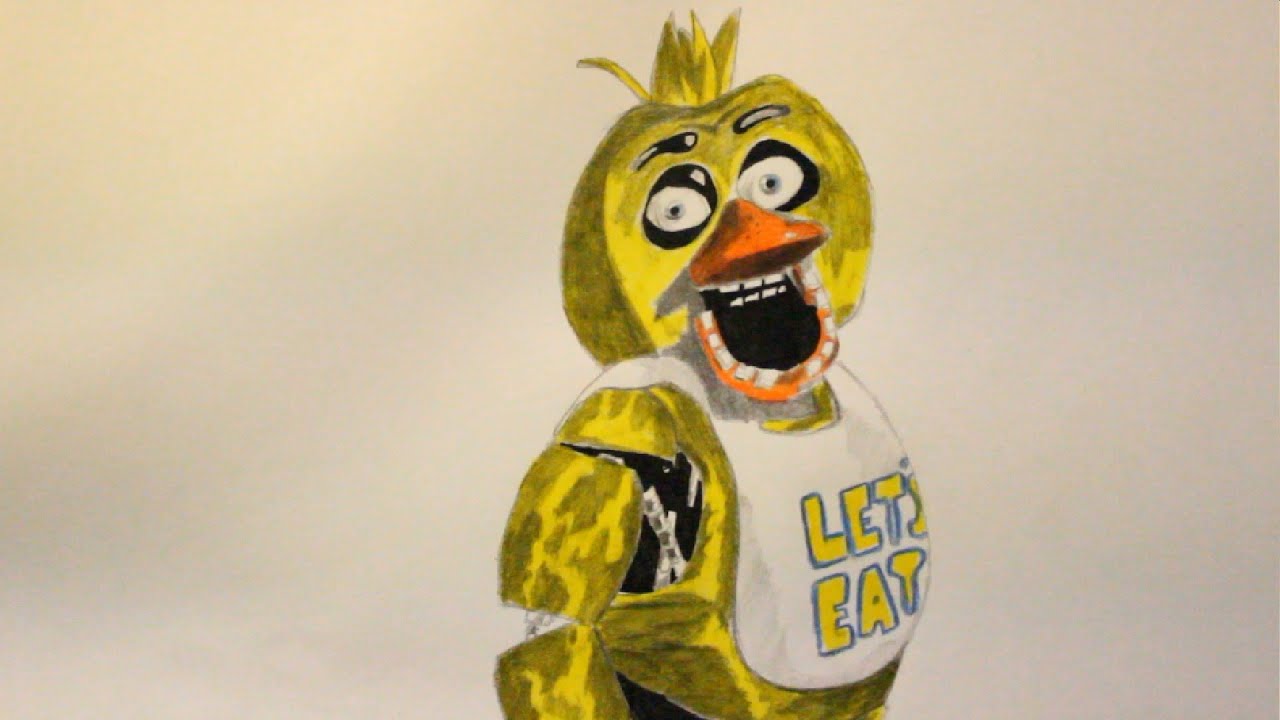 How To Draw Chica From Five Nights At Freddy's|The Chicken| - YouTube