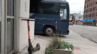 (RECOVERED FOOTAGE!) Greyhound bus 86165 leaving Cota transit terminal