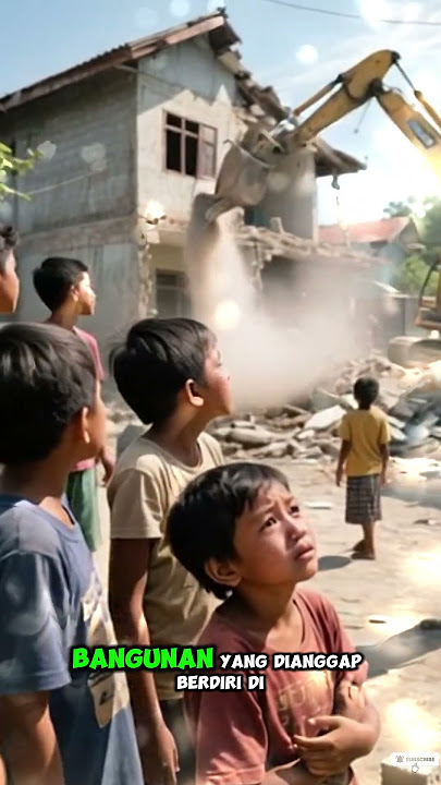 MIRIS! Anak Kecil Menangis Saat Rumahnya Dibongkar Paksa