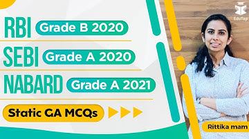 RBI Gr B| SEBI Gr A| NABARD Gr A| Phase 1| Static GA| MCQs| Lecture 1