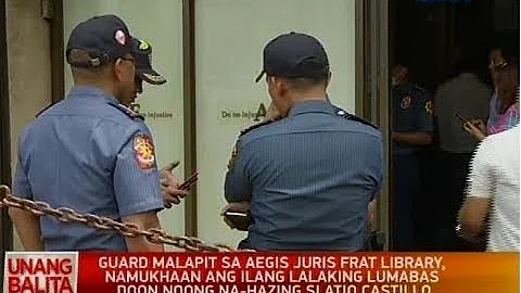 UB: Guard malapit sa Aegis Juris Frat lib, namukhaan ang mga lalaking lumabas noon