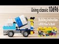 Building a simple LEGO Mixer truck using Classic 10696 (レゴ:ミキサー車の作り方)