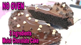 Moist chocolate cake (only 3 ...