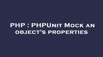 PHP : PHPUnit Mock an object
