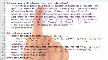 More Pour Problem - Design of Computer Programs