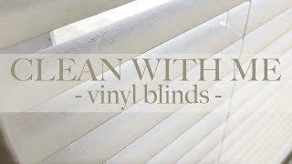 CLEAN WITH ME | How to Clean Vinyl Blinds | Before and After