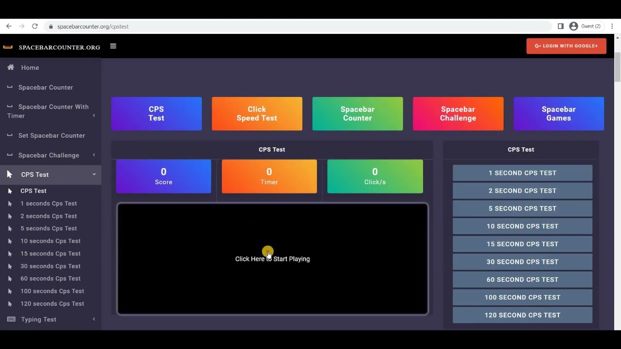 CPS Test / CPS Tester - Check Your CPS with Clicks Tracking Chart