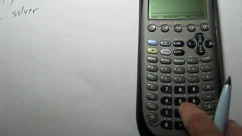 Calculator Solver TI-89 Trick Problem