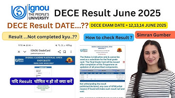 How to check DECE Result June 2025 IGNOU Level Up Learning Simran Gumber