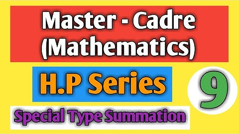 Harmonic progression special series for master cadre math by kk paathshala,