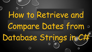 How to Retrieve and Compare Dates from Database Strings in C#