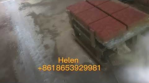 How to make the color pavers via the concrete block making machine QT4-15 for color pavers testing