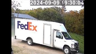9/9/24 7:30PM Another Grand Forks FedEx driver flyby, running stop sign at Railroad Tracks