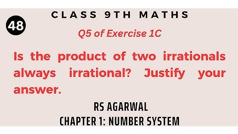 Q5 Exercise 1C | Chapter 1 Number System | RS Aggarwal | Class 9 Maths