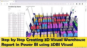 Step by Step creating 3D Visual Warehouse Report in Power BI using 3DBI