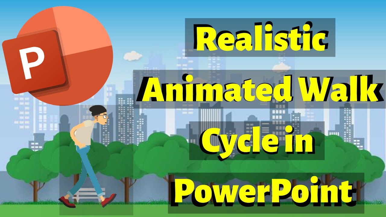 Realistic Animated Walk Cycle with PowerPoint 2016 - Easy Method || How To  Creating Animation Scene - YouTube