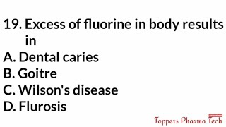 Pharmacist Exam 2016 Questions Paper - 1 || Multiple Choice Questions screenshot 5