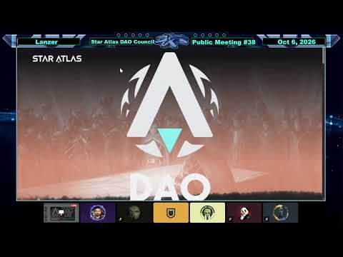🏛️Star Atlas DAO Council (SAC-3) -- Public Tag-up Meeting #38 -- 2026 Oct 6