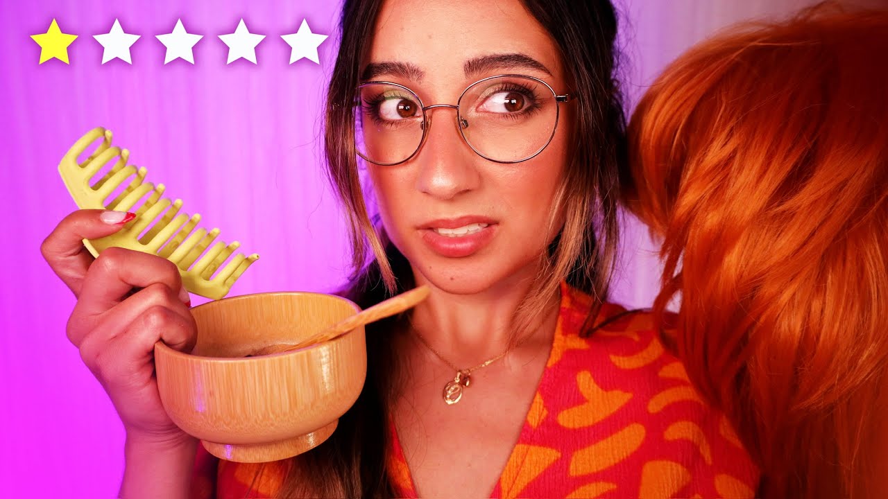 ASMR | POV: A PIOR CABELEIREIRA DE SEMPRE!! Cabeleleila Leila 😂😂 (Roleplay - Português/Portugal)