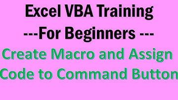 Excel VBA Tutorial 02-Creating a Macro and Assigning recorded Code to Command Button
