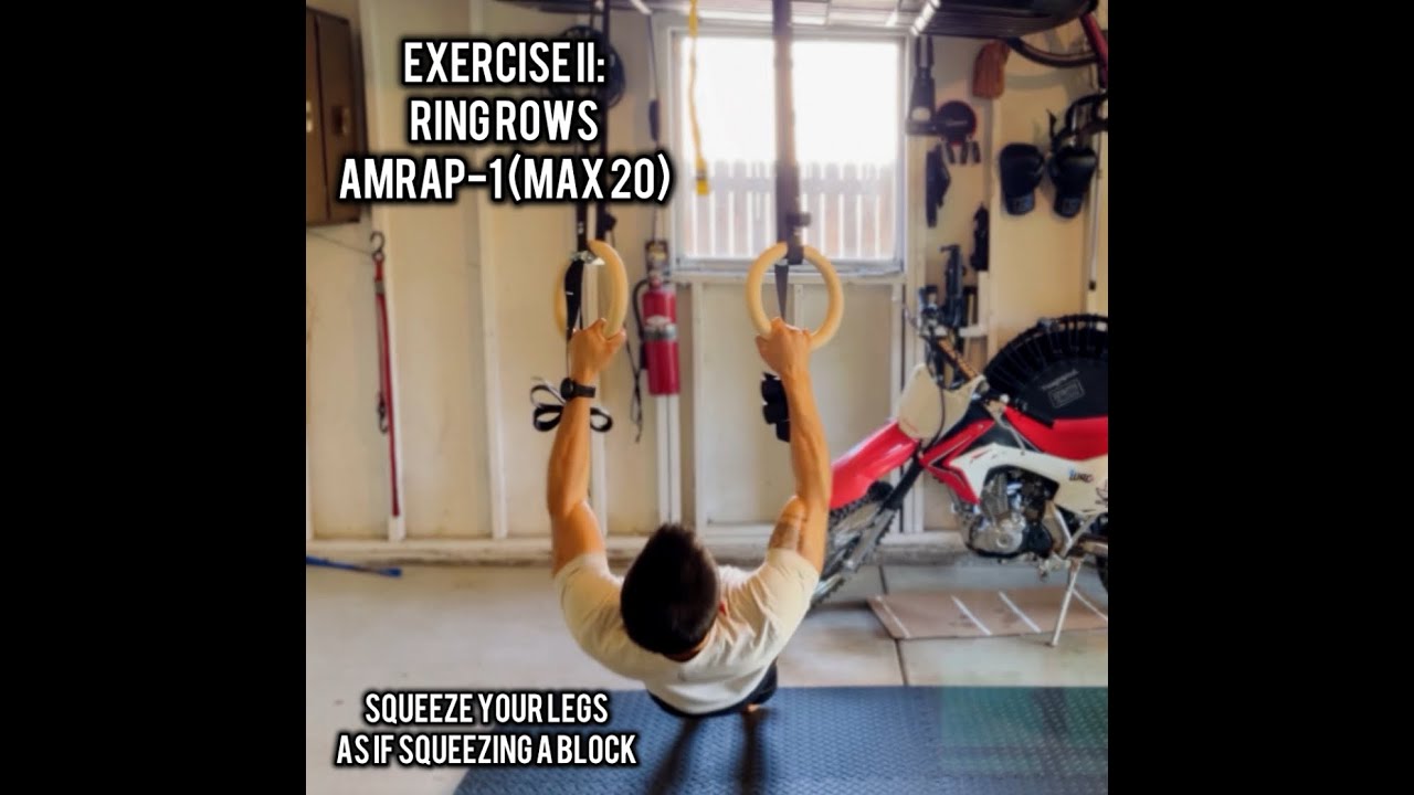 Bench pull over + Body weight ring rows + Bird dog knee to elbow [chest ...