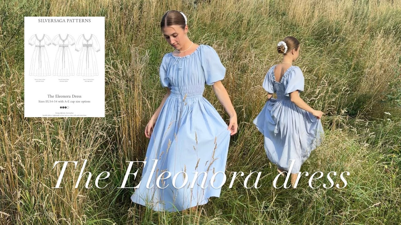 Sewing the Eleonora dress by Silversaga Patterns l sewing vlog