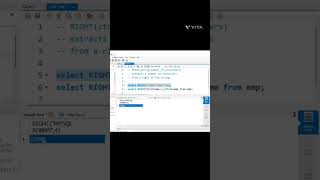 RIGHT function in MYSQL #mysql #mysqltutorials #mysqldatabase #sql #sqlcommands #databaseconcepts