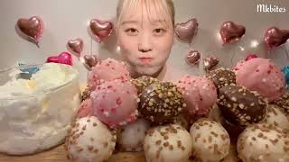 MIYU ASMR- CRUNCHY CHOCOLATE COATED DONUTS ASMR MUKBANG BITES ONLY