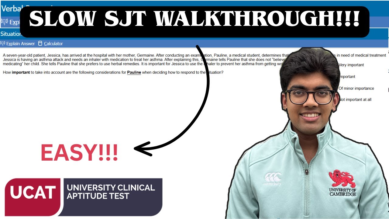 MORE OFFICIAL SJT QUESTION BANK SLOW WALKTHROUGH | UCAT SJT #3 - YouTube