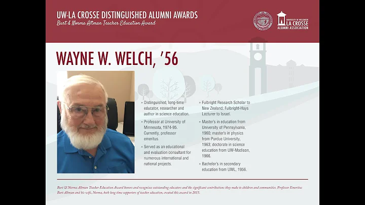 Burt & Norma Altman Teacher Education Award: Wayne...
