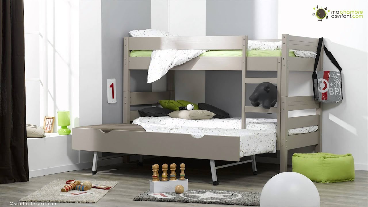 Lit enfant superposé 1,2,3 ma chambre d'enfant youtube