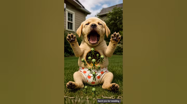 The dog was injected and the alien started coming out of its stomach. #shorts #ai #puppy #dog